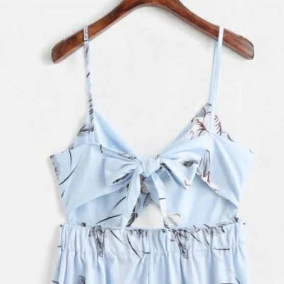 2/$8: Blue Floral Romper - Picture 2 of 4
